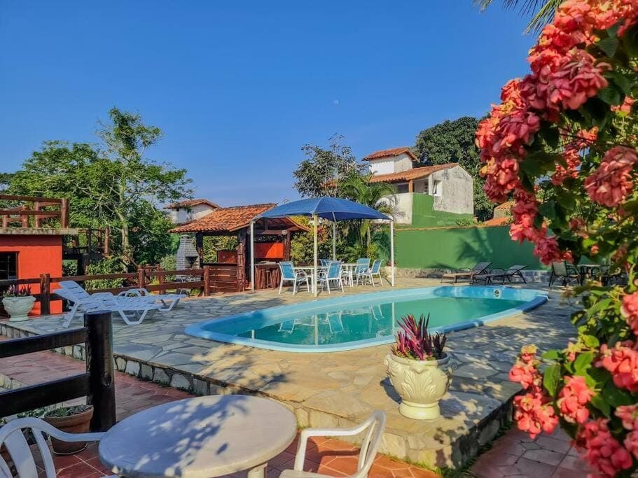 Natural landscape, Pool view, Swimming pool, sunbed