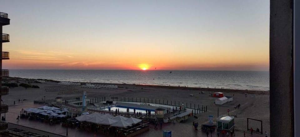 Beach, Sea view, Sunset
