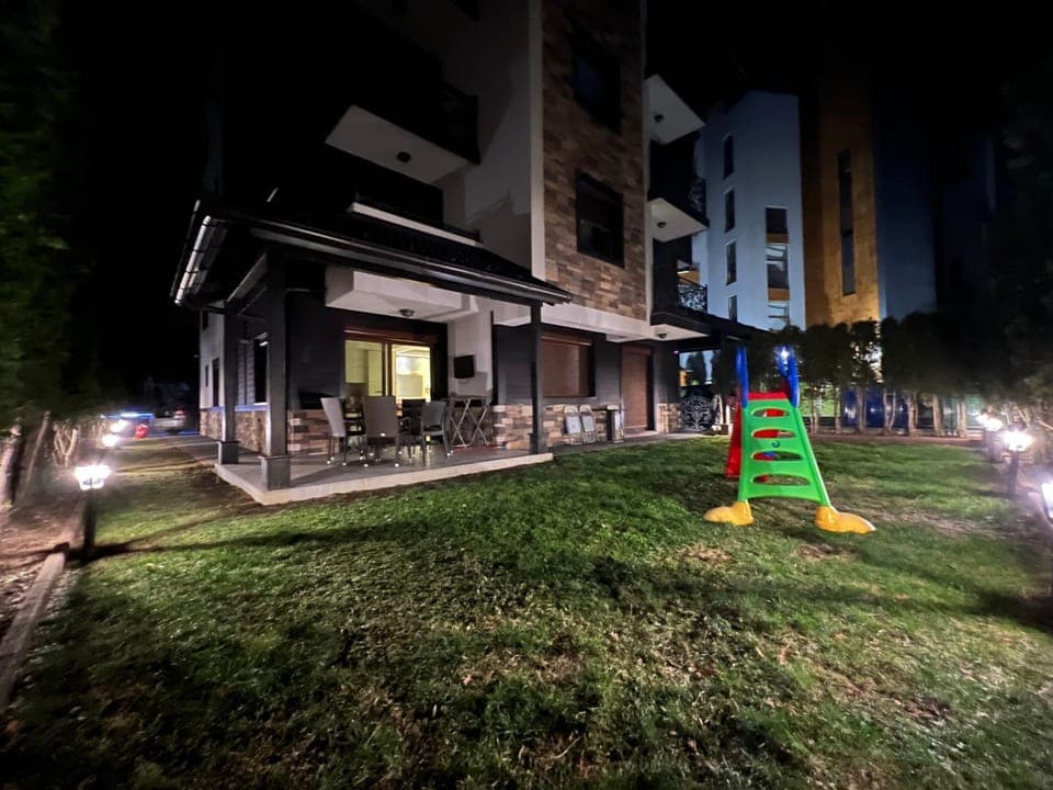 Property building, Night, Garden view