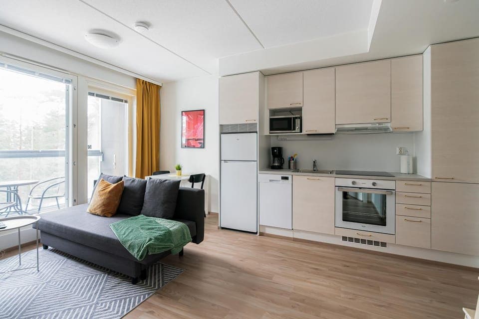 Kitchen or kitchenette, Dining area, dishwasher, minibar, pet friendly