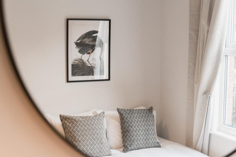 Bed, Decorative detail, Bedroom