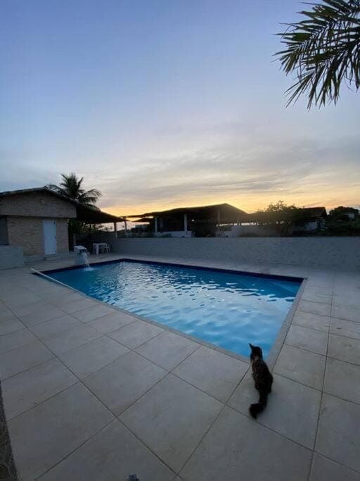 Swimming pool, Sunset