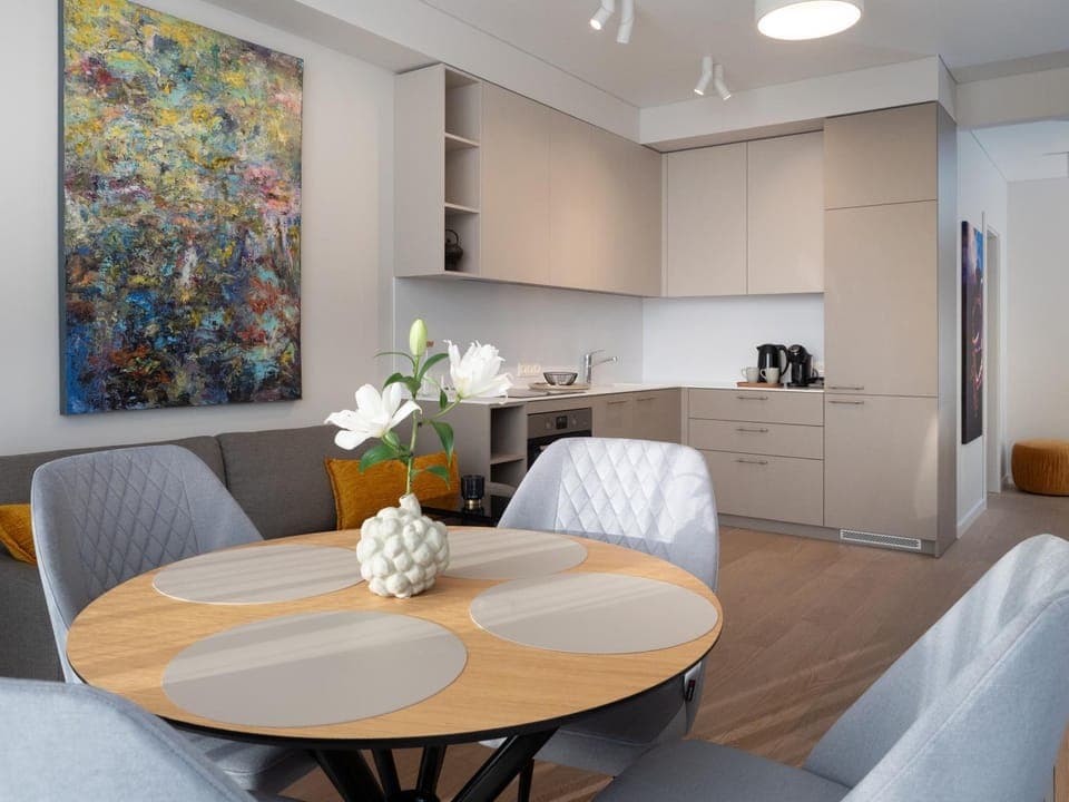 Kitchen or kitchenette, Living room