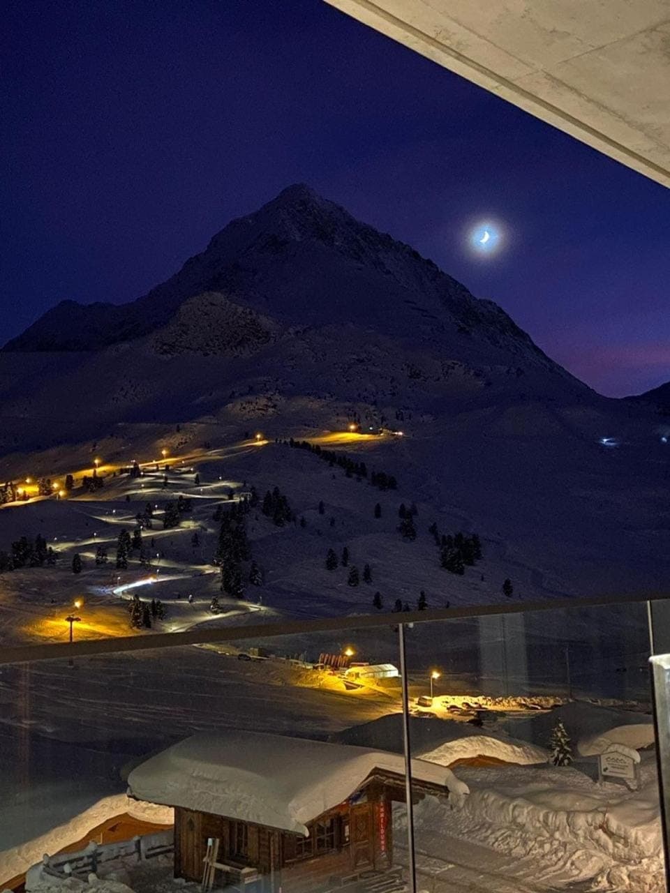 Night, Natural landscape, Mountain view