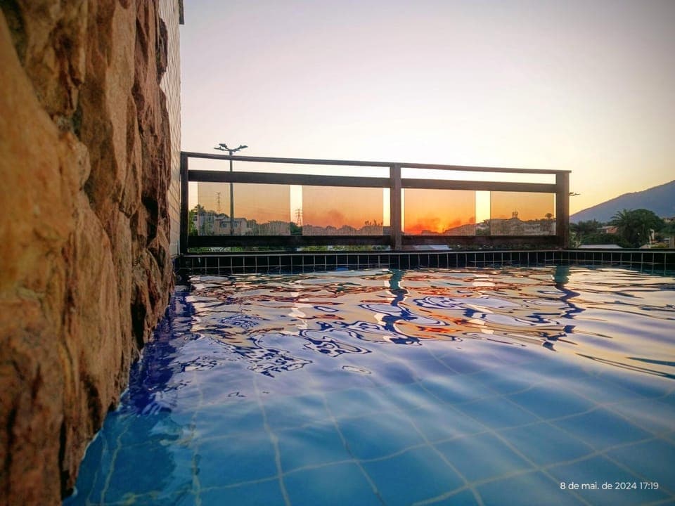 Mountain view, Pool view, Swimming pool, Sunset