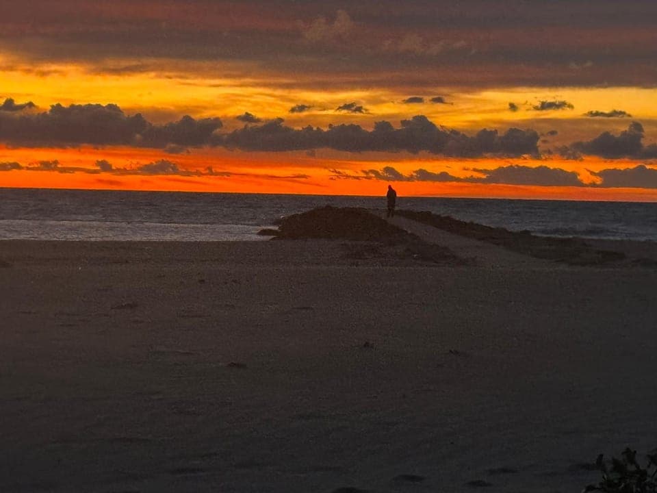 Natural landscape, Beach, Sea view, Sunset