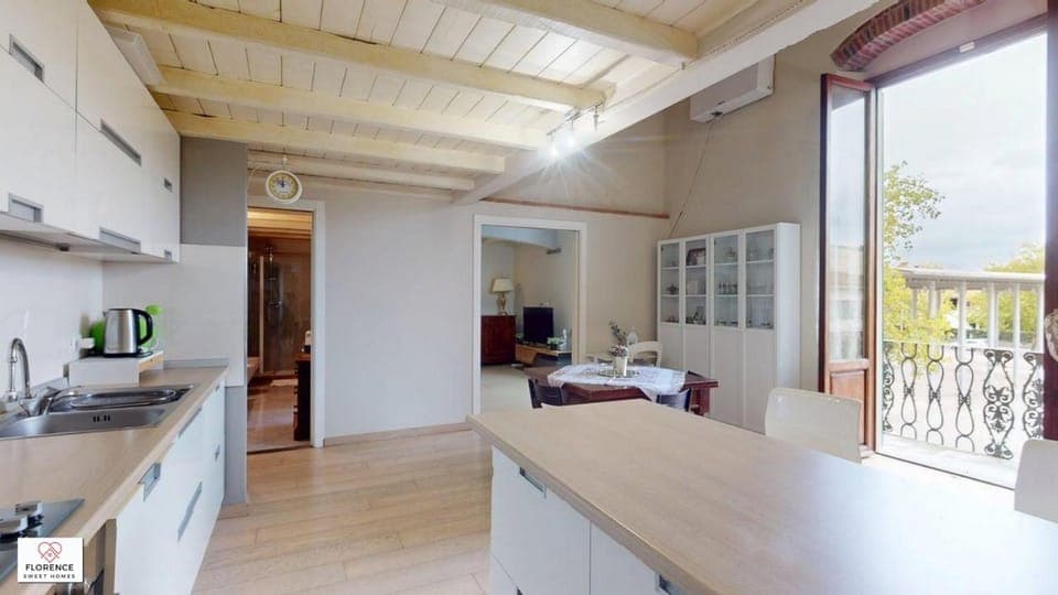 Kitchen or kitchenette, stove, kitchen