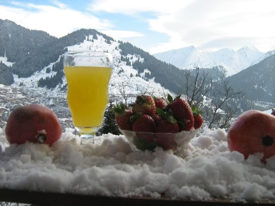 Natural landscape, Winter, Mountain view