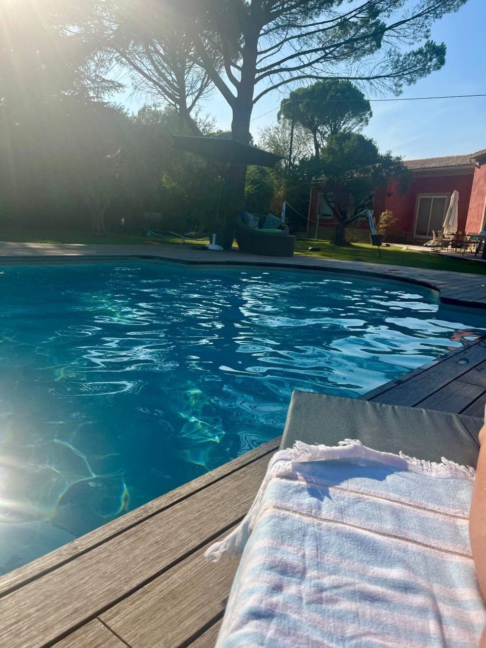 Day, Natural landscape, Pool view, Swimming pool, sunbed, towels