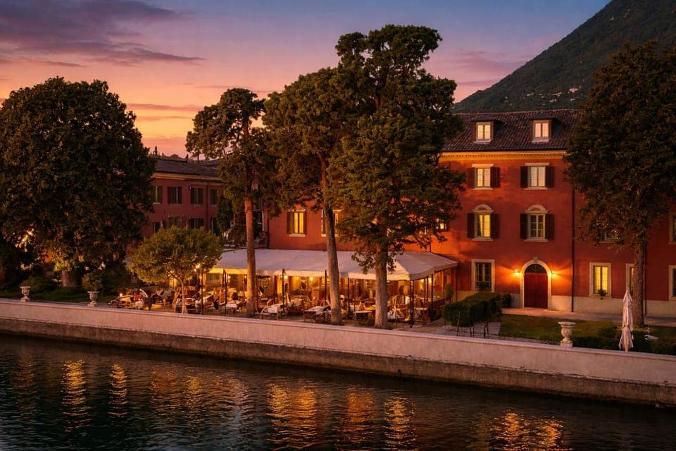 Property building, Lake view, Sunset