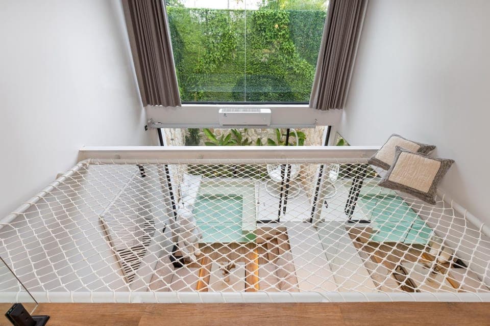 Bed, View (from property/room), Seating area, Bedroom