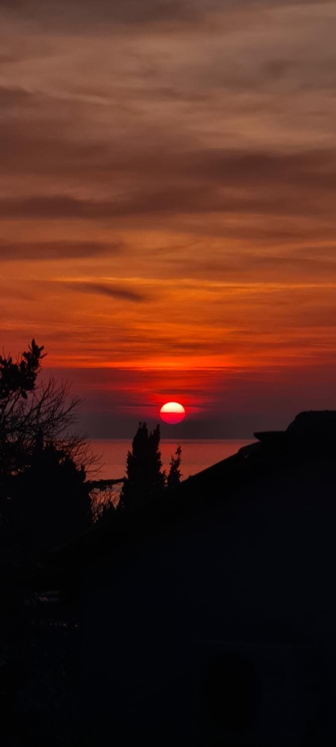 Natural landscape, Sea view, Sunset