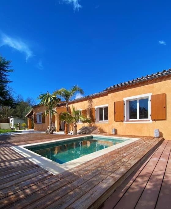 Patio, Garden, Pool view, Swimming pool, sunbed