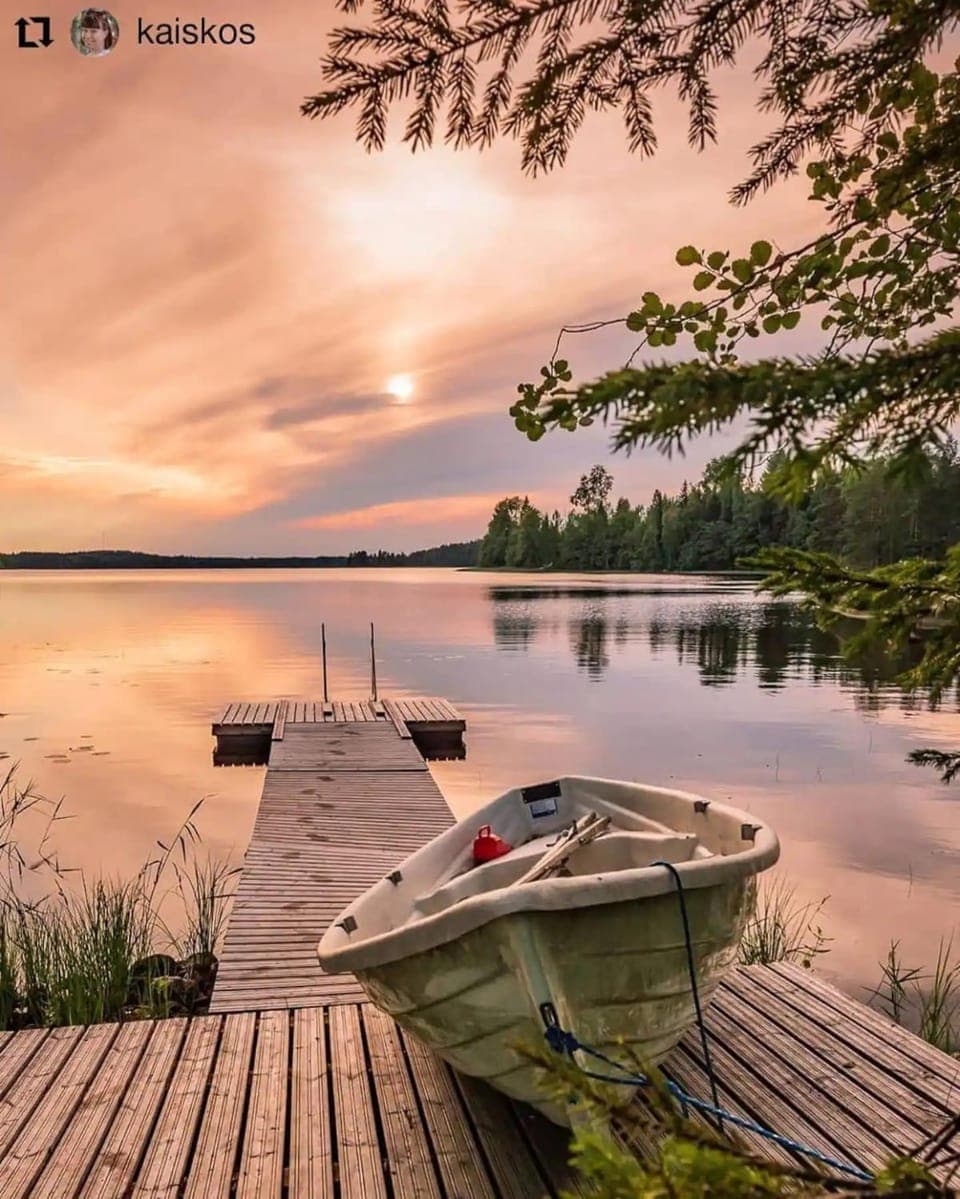 Day, Natural landscape, Lake view, Sunset