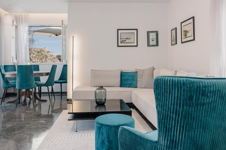 Natural landscape, Living room, Seating area, Landmark view, Sea view