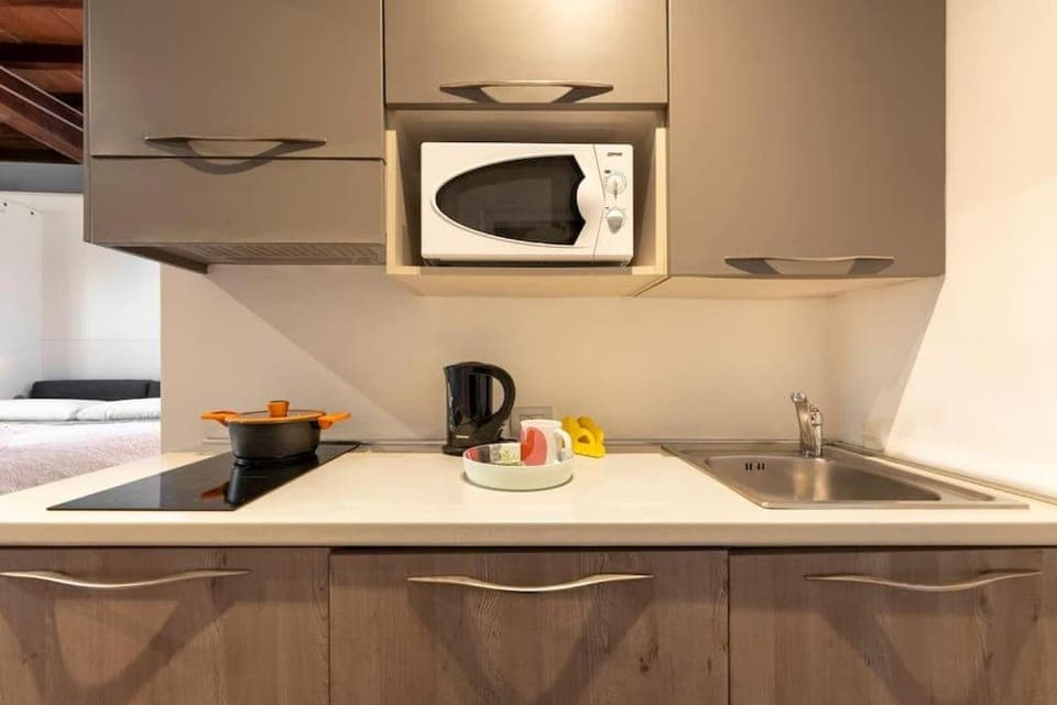 Coffee/tea facilities, Kitchen or kitchenette, minibar, stove