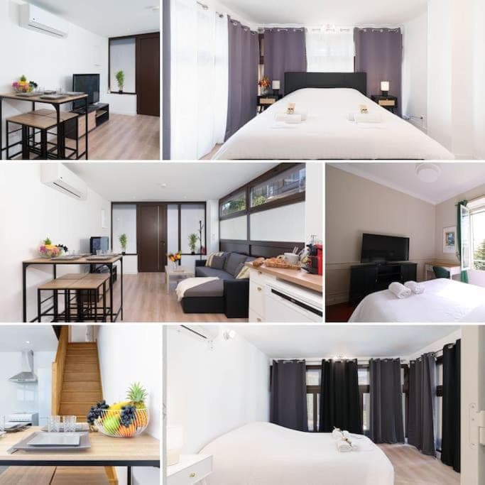 TV and multimedia, Kitchen or kitchenette, Living room, Seating area, Dining area, Bedroom