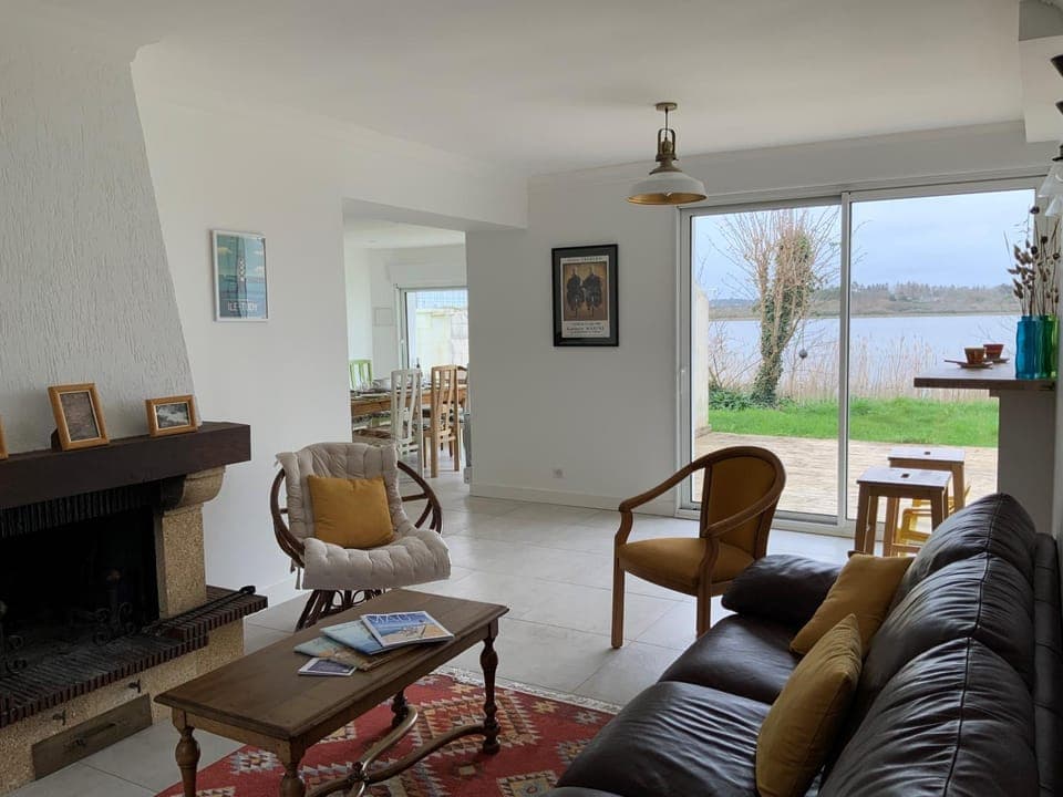 Garden, Living room, Lake view