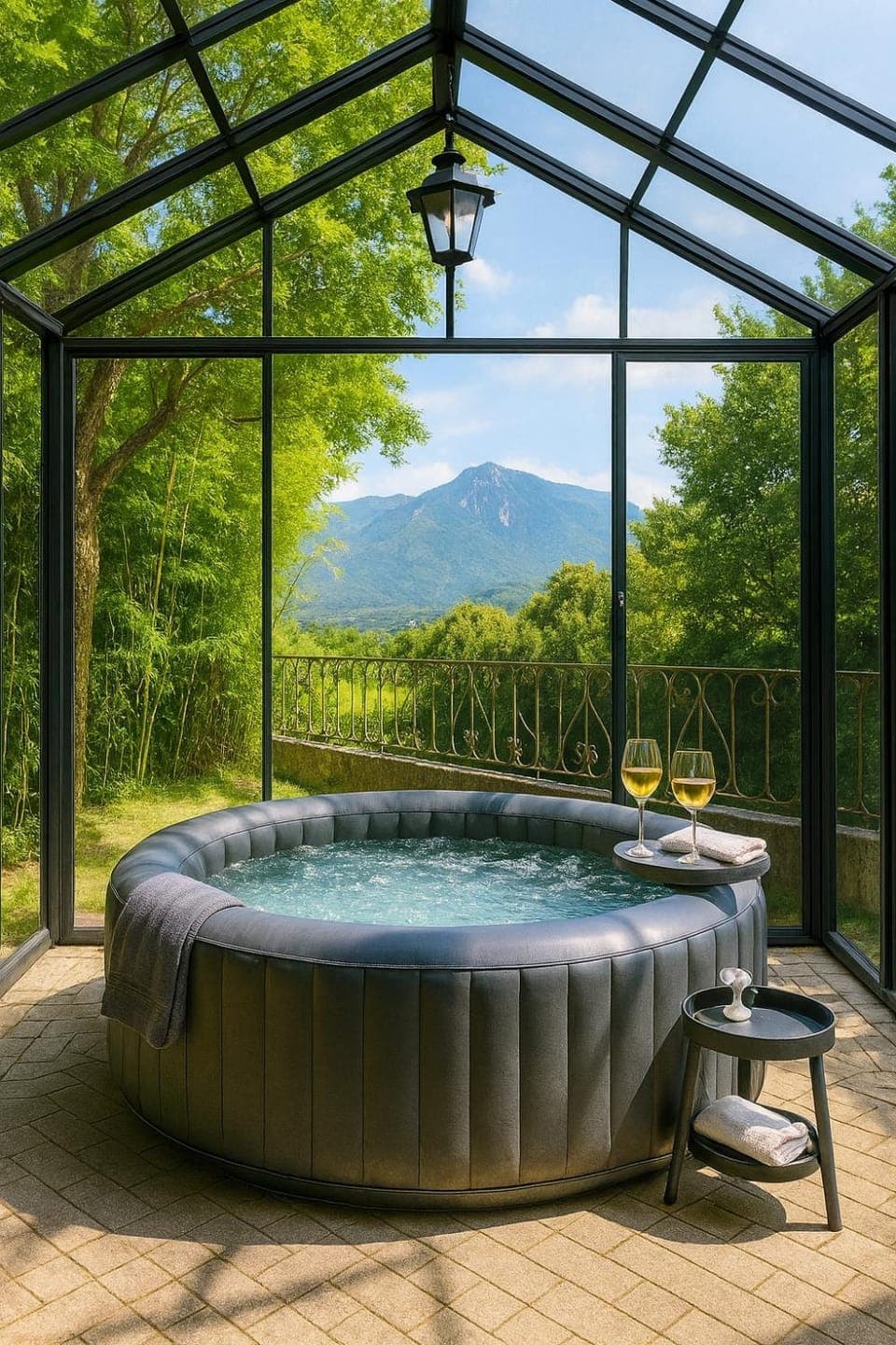 Natural landscape, Hot Tub, Mountain view