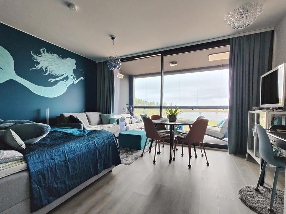Bed, TV and multimedia, View (from property/room), Balcony/Terrace, Living room, Photo of the whole room, Seating area, Dining area, Bedroom, furniture