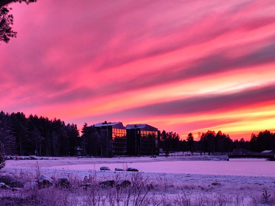 Neighbourhood, Natural landscape, Winter, Sunset