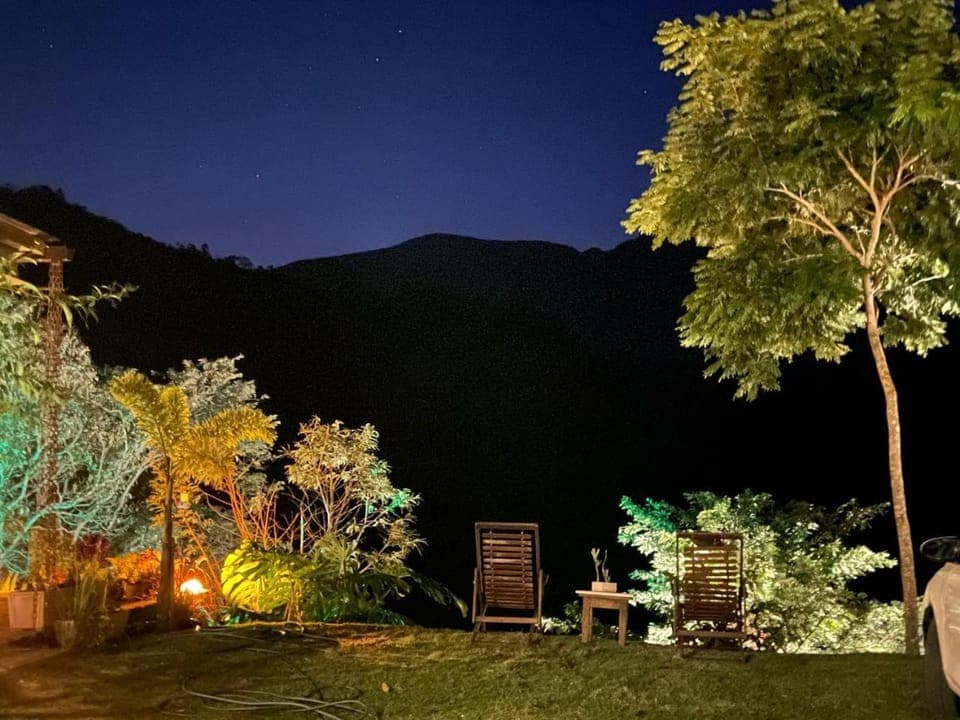 Night, Natural landscape, Garden, Garden view, Mountain view