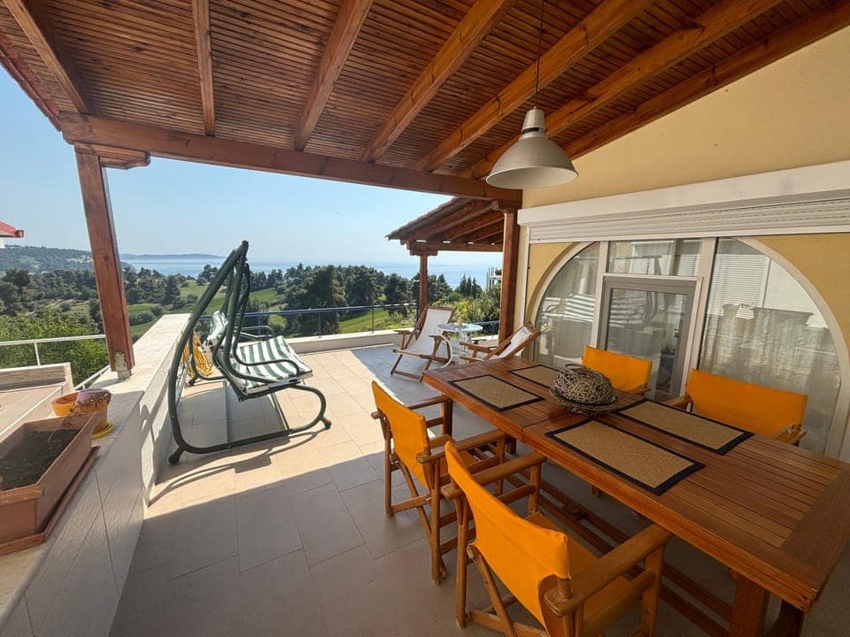 Patio, Day, Natural landscape, View (from property/room), Balcony/Terrace, Seating area, Dining area, Sea view