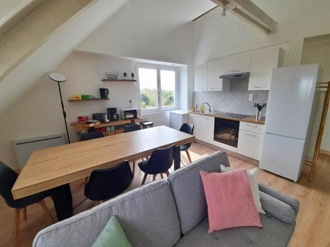 Kitchen or kitchenette, Living room, Dining area, minibar, pet friendly, stove