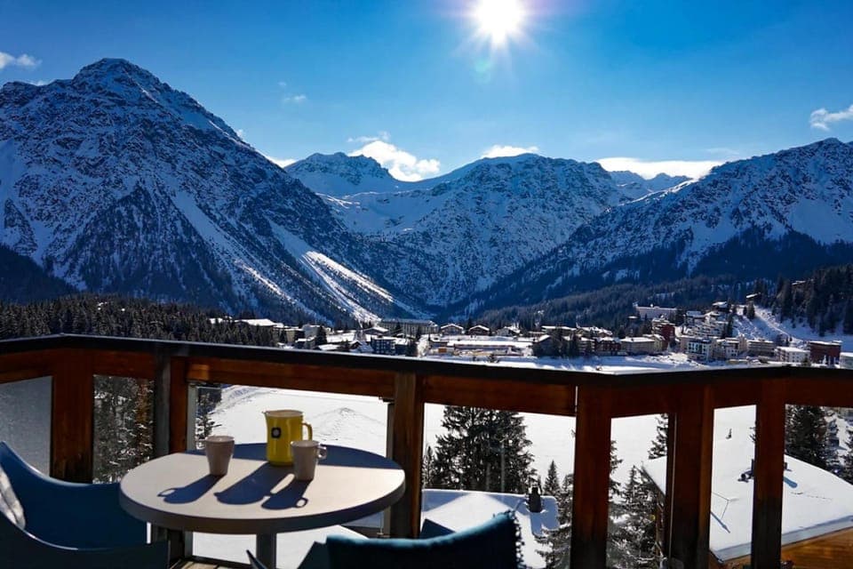 Winter, Balcony/Terrace, Mountain view