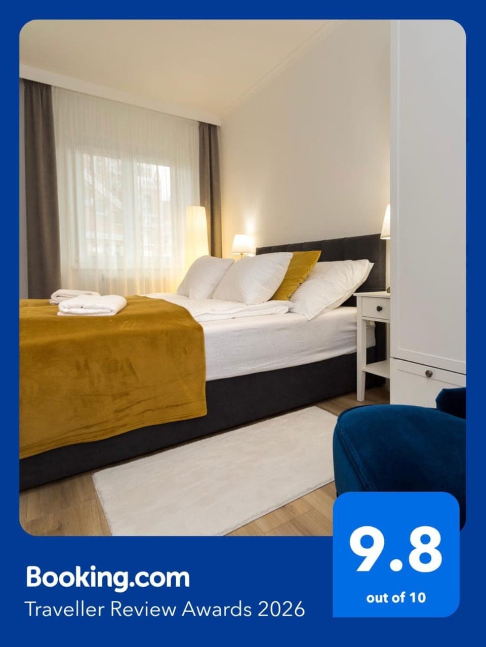 Photo of the whole room, Bedroom