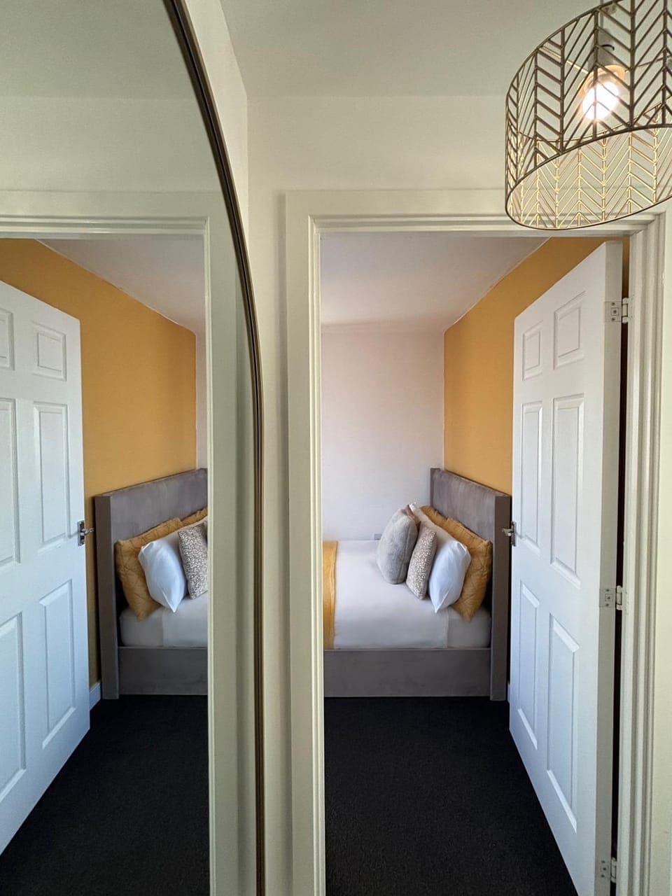 Bed, Decorative detail, Bedroom