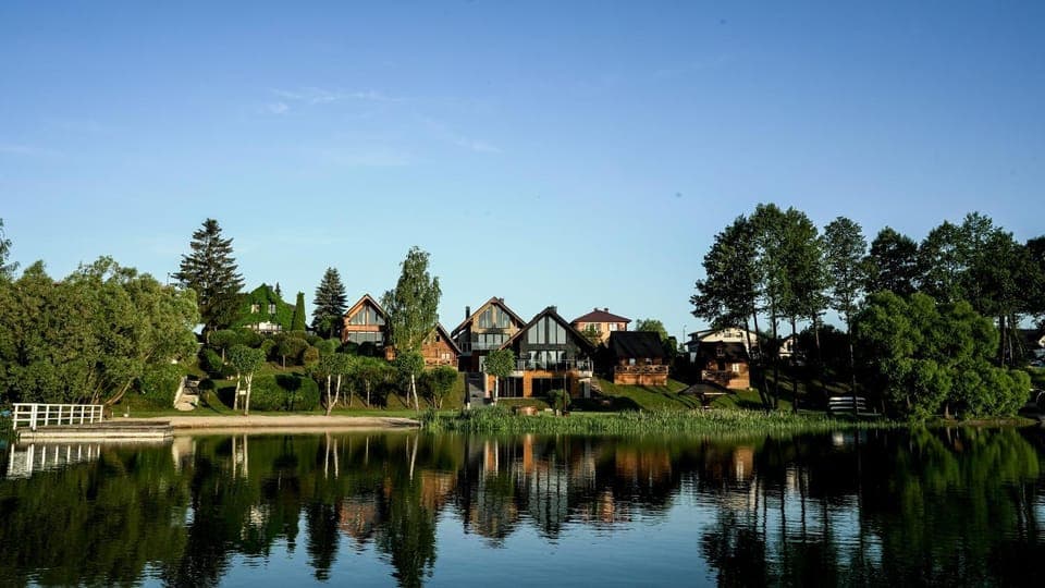 Property building, Nearby landmark, Natural landscape, Lake view, River view