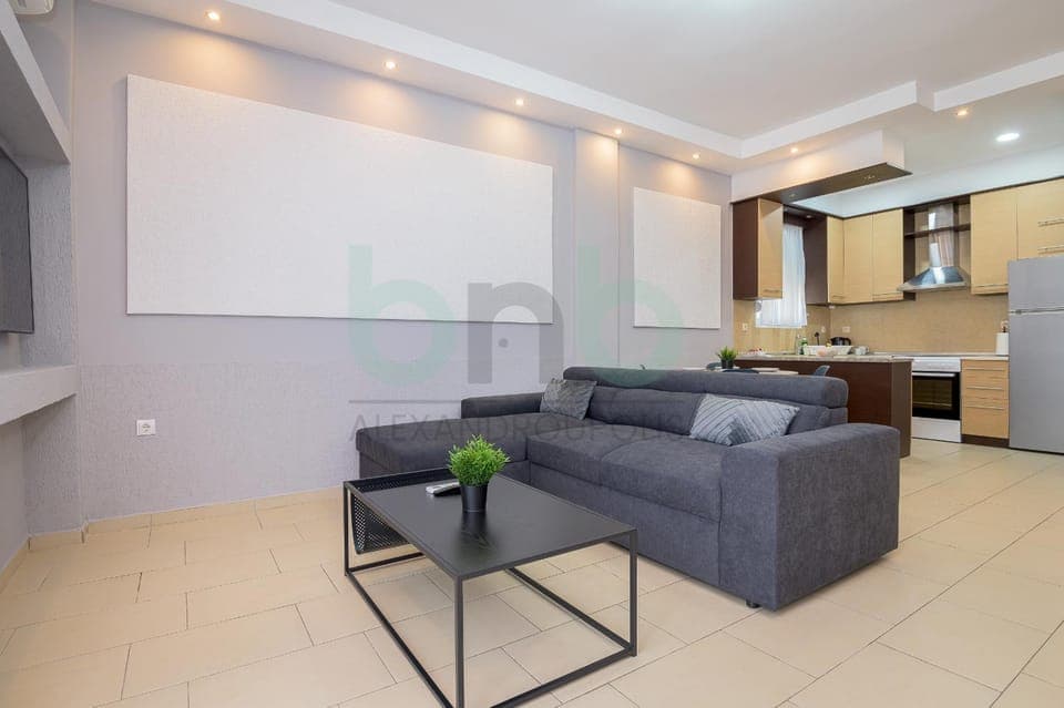 Kitchen or kitchenette, Living room, Seating area