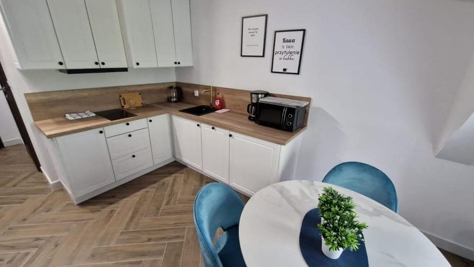 Coffee/tea facilities, Kitchen or kitchenette, Dining area, minibar, stove