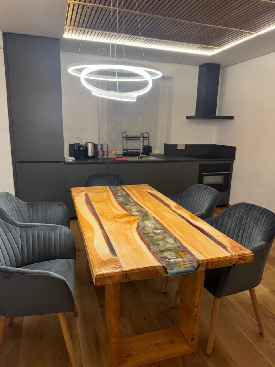 Kitchen or kitchenette, Living room, Dining area