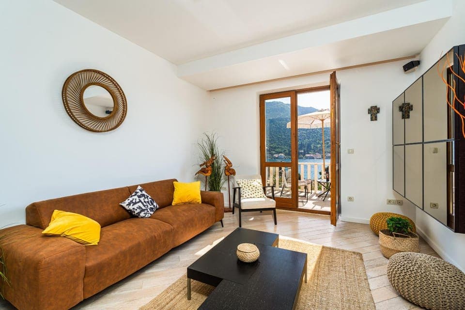 Natural landscape, Living room, Seating area, Mountain view