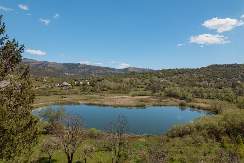 Spring, Natural landscape, Lake view, Mountain view