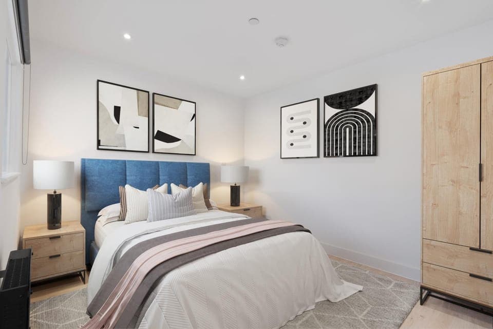 Bed, Photo of the whole room, Bedroom, wardrobe