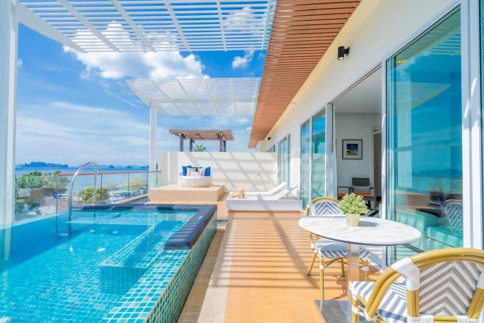 Patio, Day, Natural landscape, View (from property/room), Balcony/Terrace, Swimming pool, sunbed