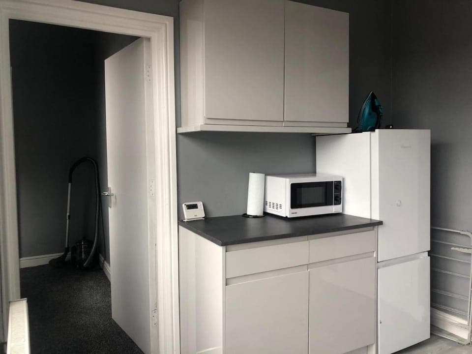 Kitchen or kitchenette, oven, stove