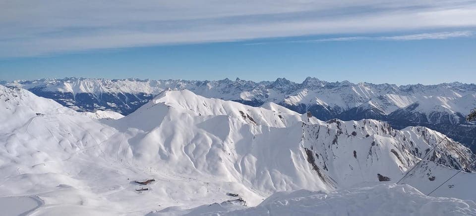Winter, Skiing, Mountain view