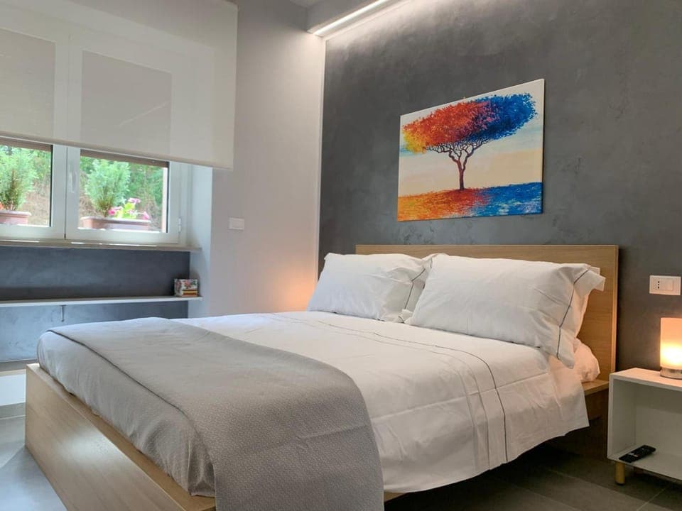 Bed, Photo of the whole room, Floor plan, Bedroom, Garden view, Landmark view