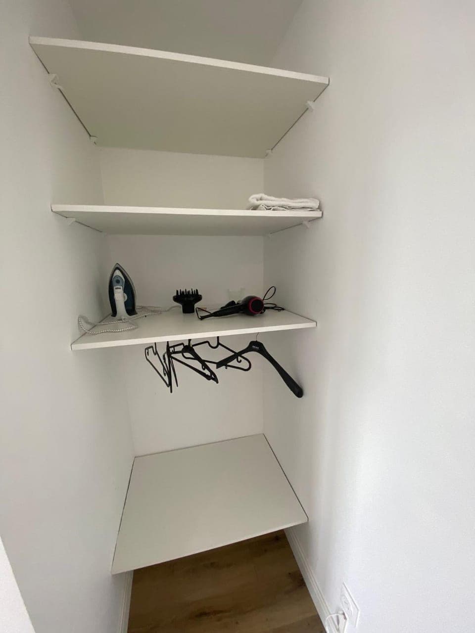 flat iron, hair dryier, wardrobe