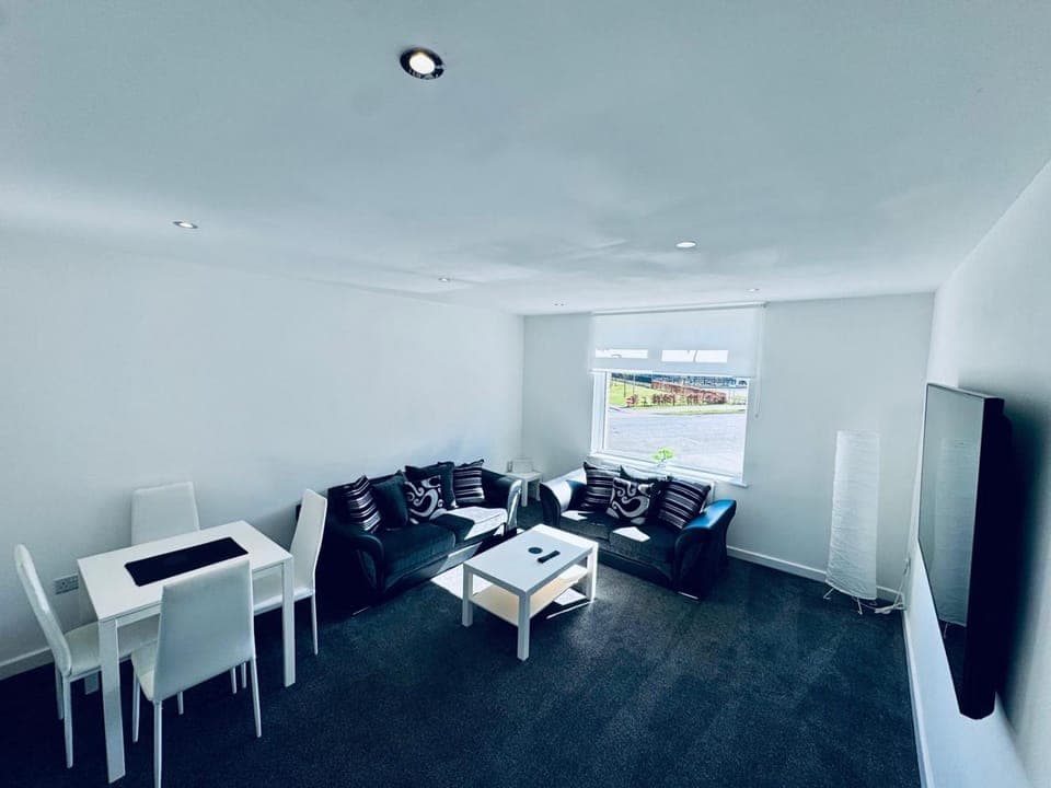 Living room, Seating area, Dining area