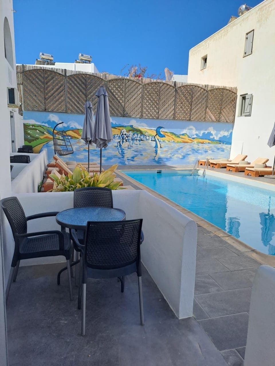 Patio, Balcony/Terrace, Pool view, Swimming pool, sunbed