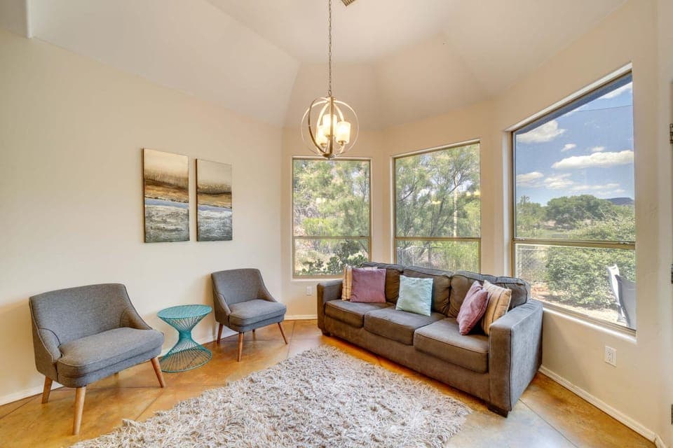Red Rock State Park Views: Sedona Home w/ Fire Pit House in Village of Oak Creek