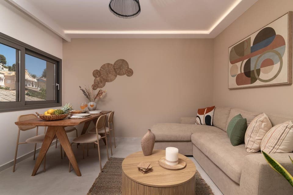 Living room, Seating area, Dining area