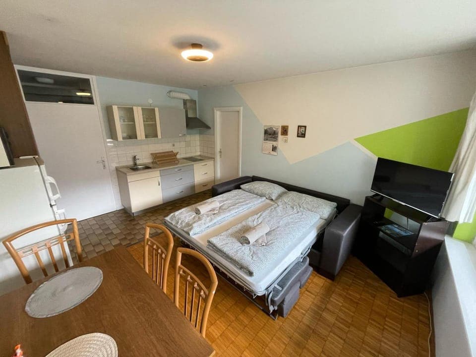 Living room, kitchen