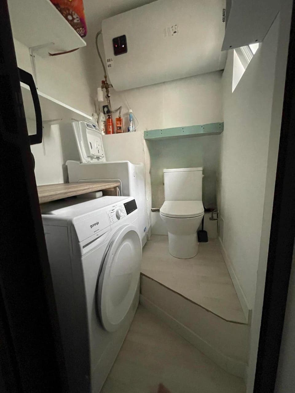 Toilet, washing machine, dryer