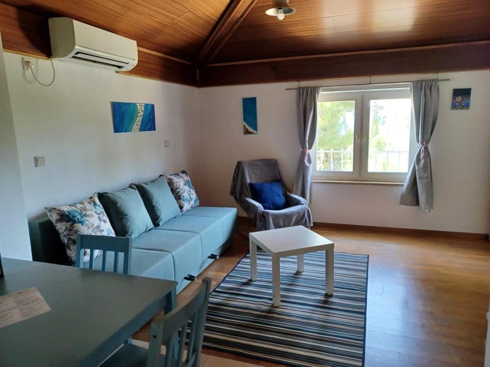 Living room, Seating area, air conditioner